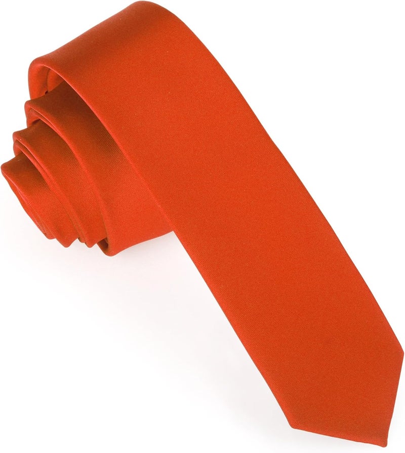 DR ANISON Skinny Tie Men Women 2" (5CM) Slim Necktie Solid Thin Ties Formal - Image 1